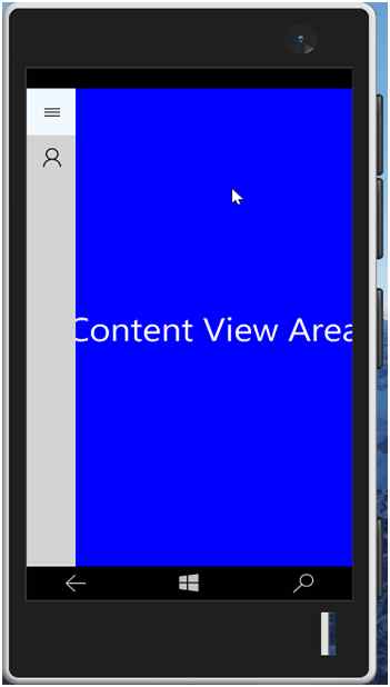 Content view area